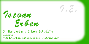 istvan erben business card